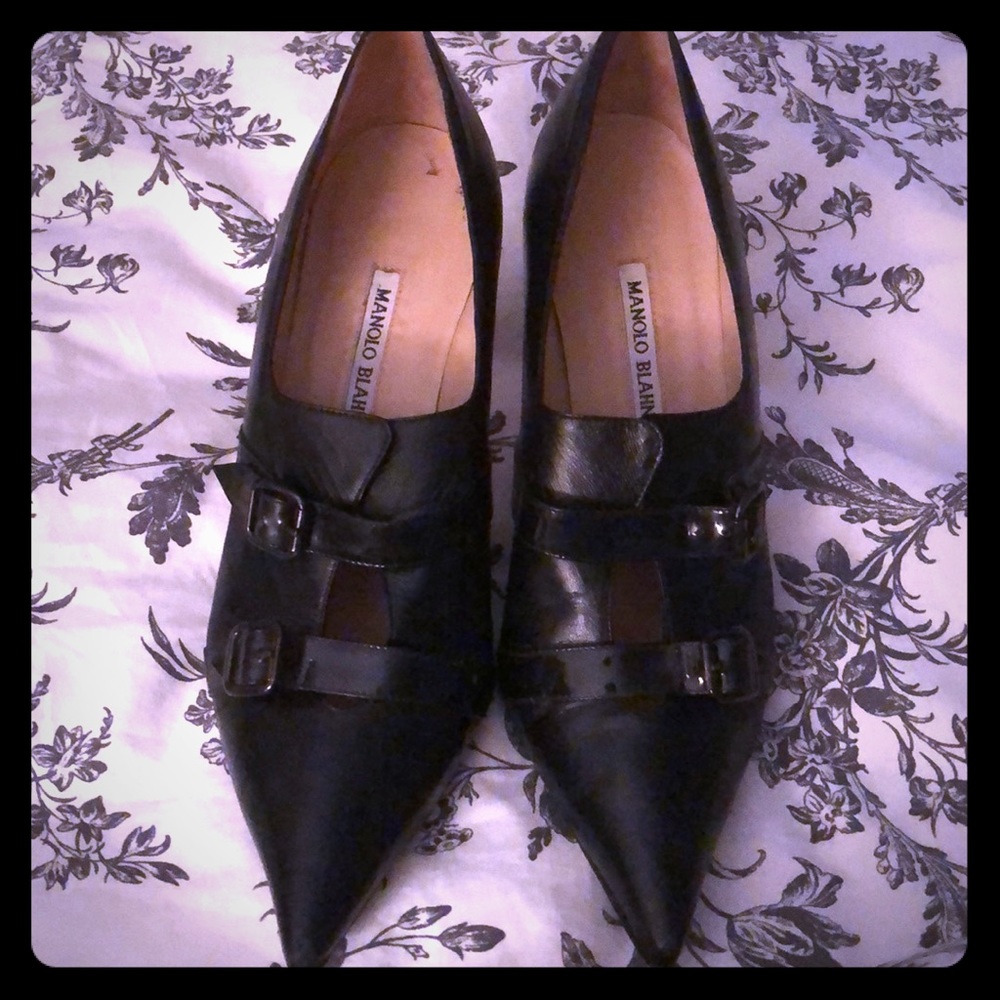 Manolo Blahnik high heels.